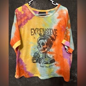 New womens expensive & talks back open back shirt 1X